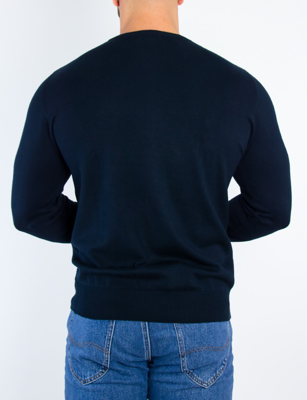 Us Grand Polo ανδρική μπλε πλεκτή μπλούζα USTR200B φωτογραφία